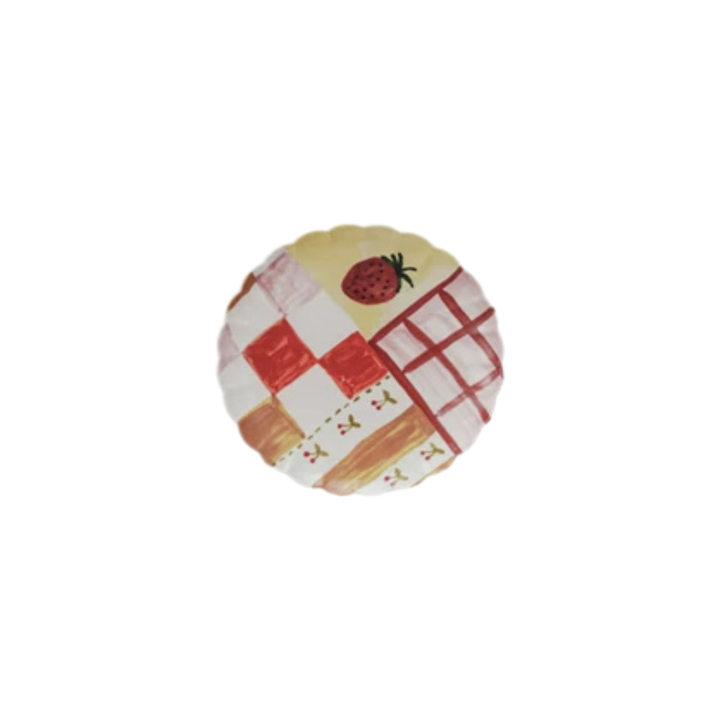 Hand-Painted Scalloped Plate