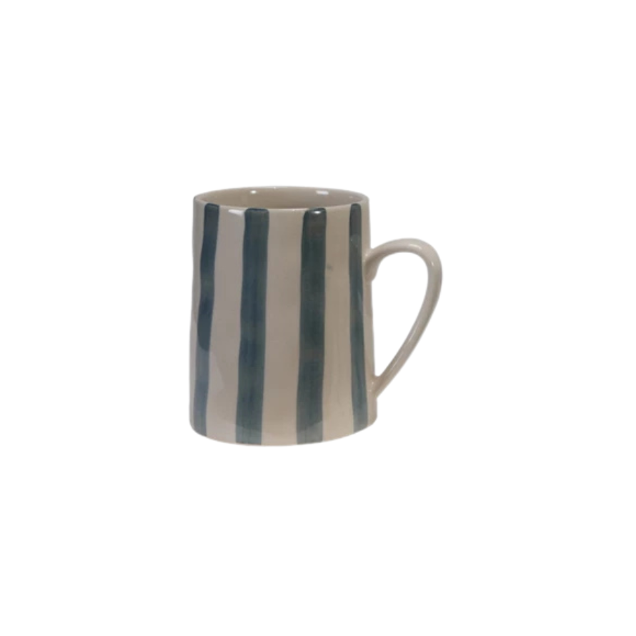 Hand-Painted Striped Mug