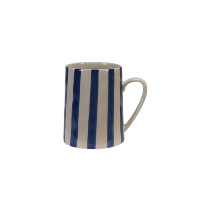 Hand-Painted Striped Mug