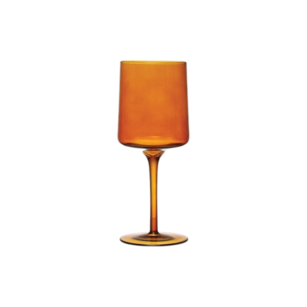 Mid-Century Stemmed Wine Glass