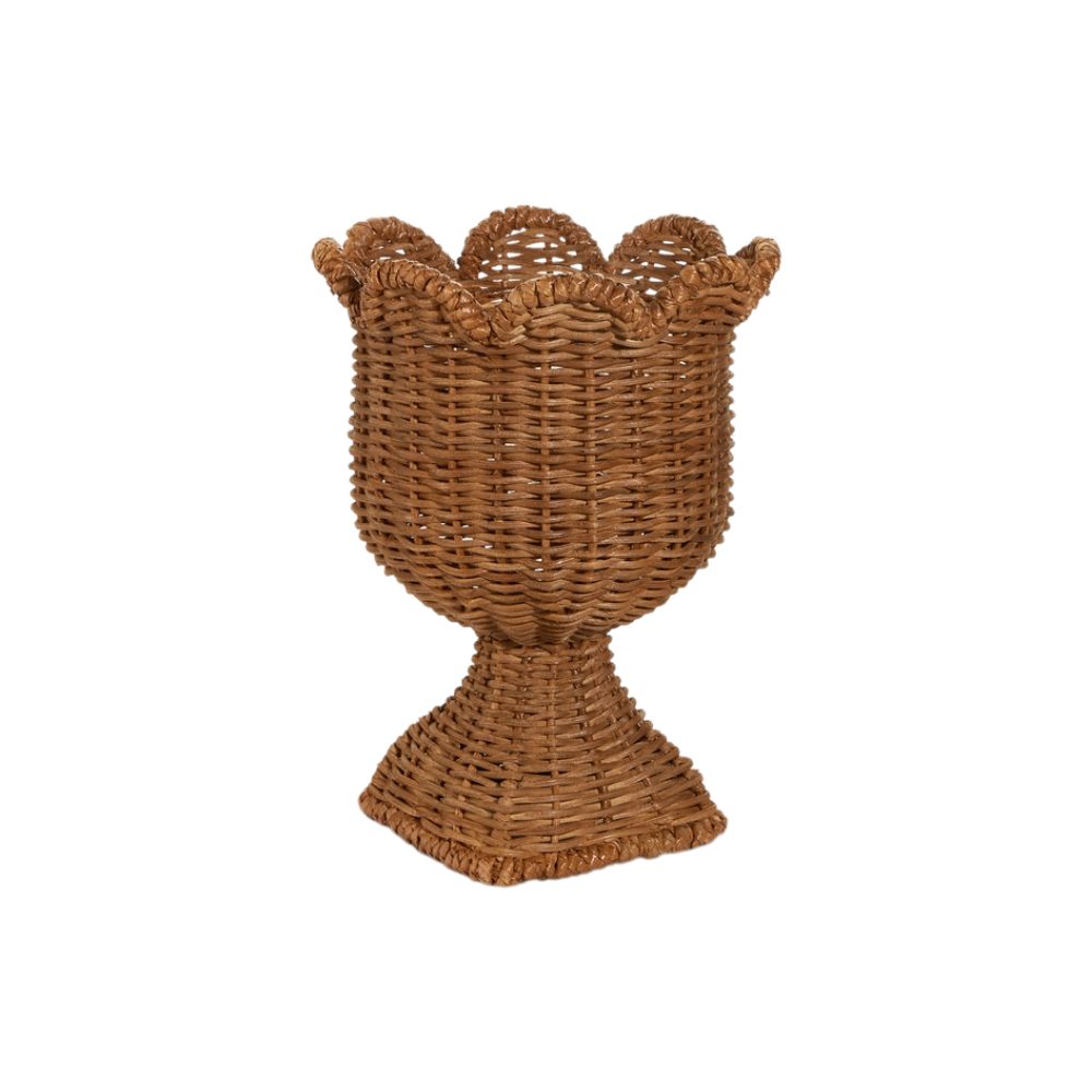 Woven Scalloped Urn