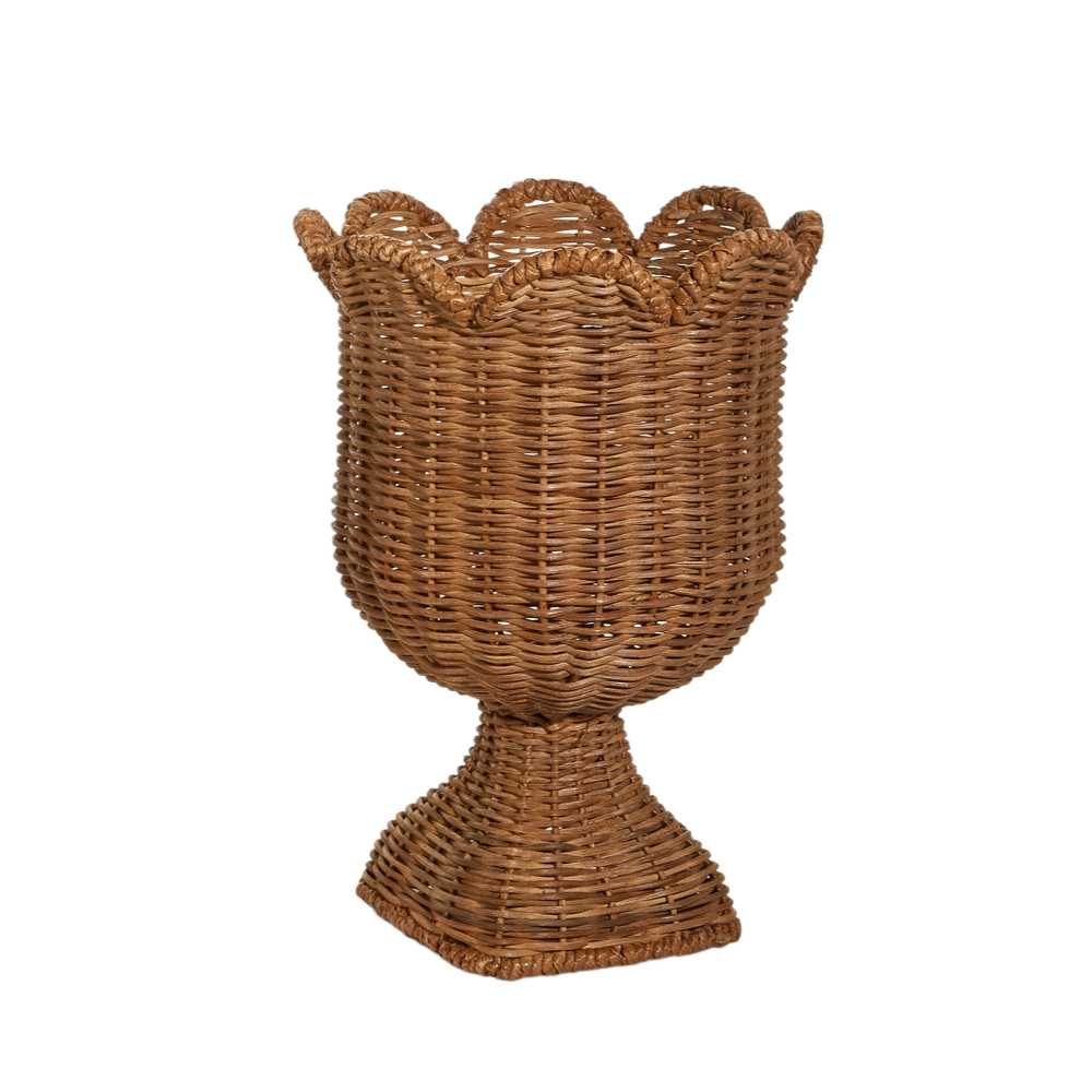Woven Scalloped Urn