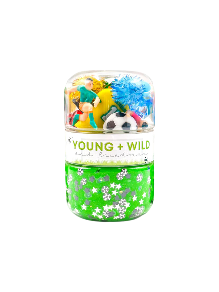 Young + Wild & Friedman Soccer Grab & Go Dough Jar