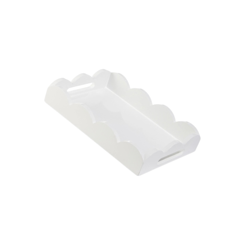 White Scalloped Tray