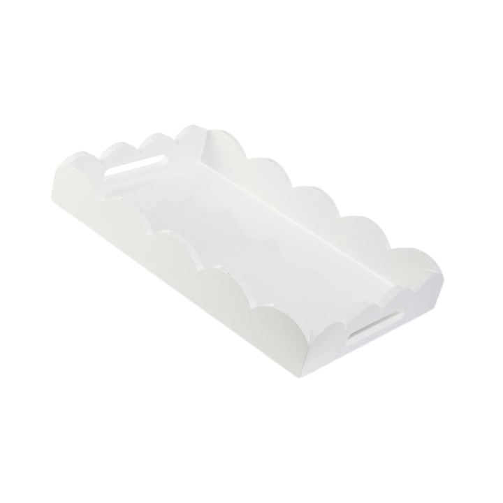 White Scalloped Tray