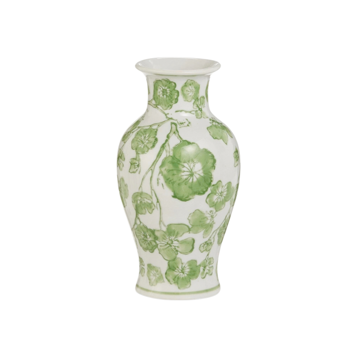 Green Cherry Blossom Bud Vase