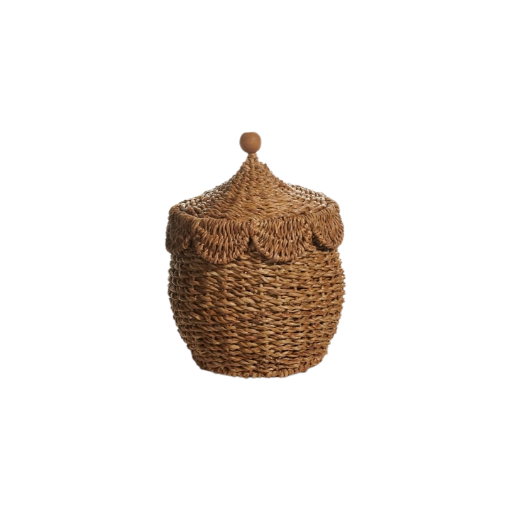Natural Lidded Basket