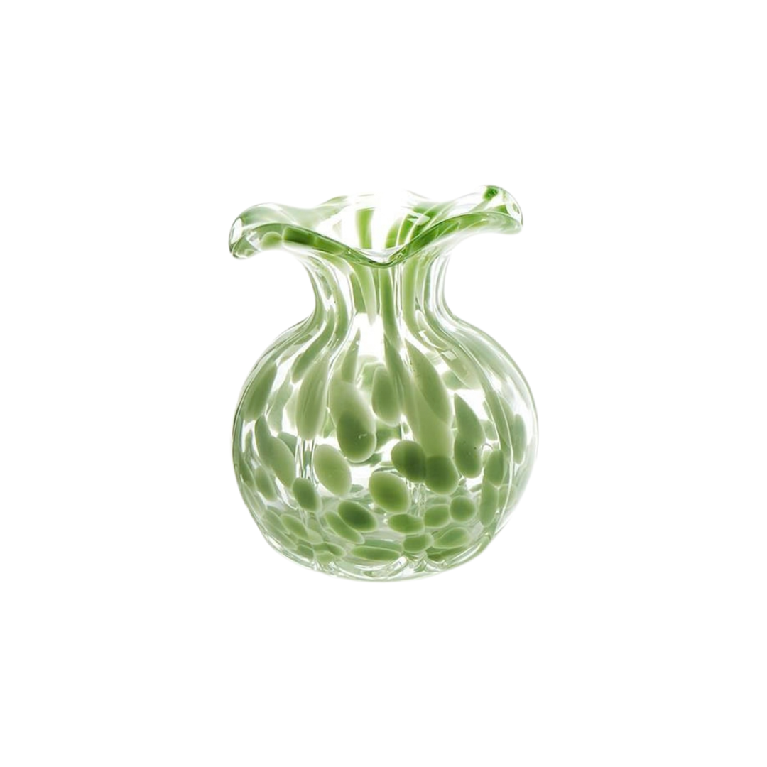 Ruffled Edge Spotted Vase