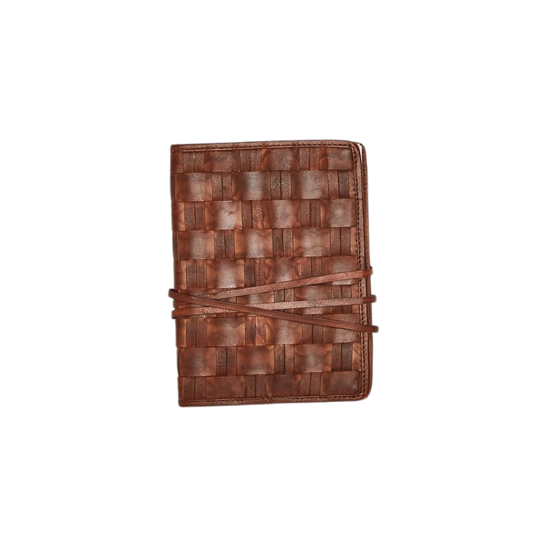 Chestnut Woven Leather Journal