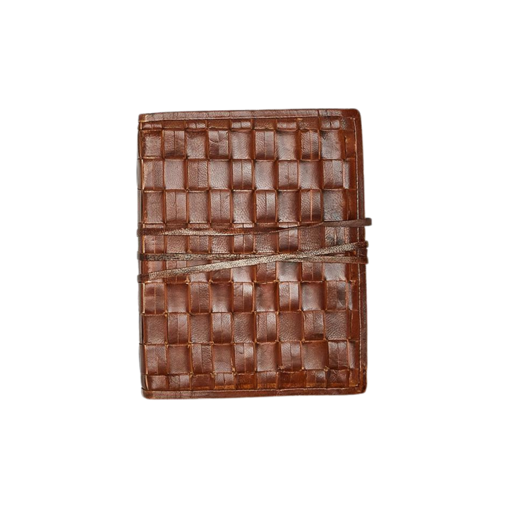 Chestnut Woven Leather Journal