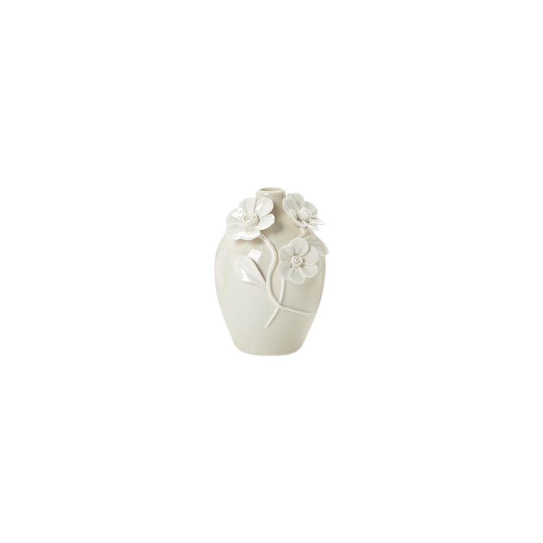 Mini Vases with 3-D Sculpted Flowers