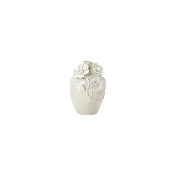 Mini Vases with 3-D Sculpted Flowers