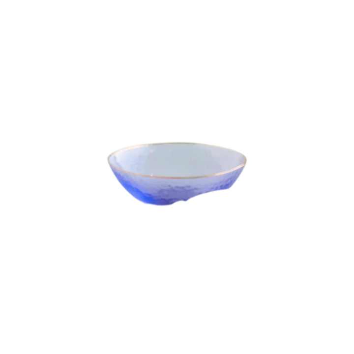Glitterville Rainbow Glass Dessert Bowl