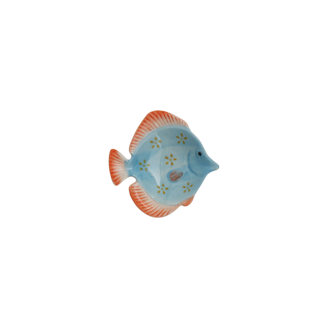 Hand-painted Stoneware Fish Dish