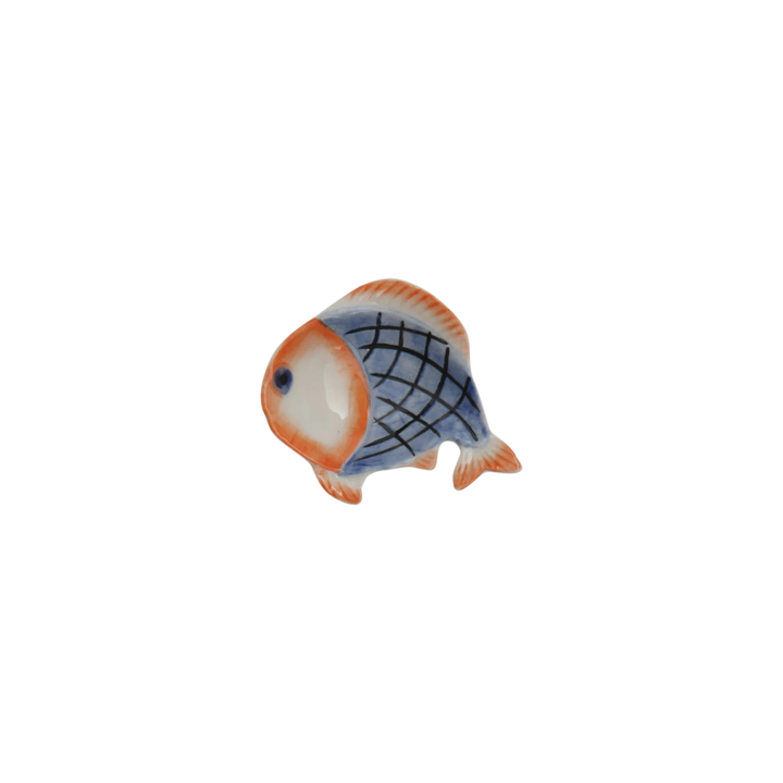 Hand-painted Stoneware Fish Dish