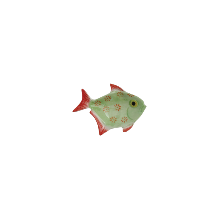 Hand-painted Stoneware Fish Dish