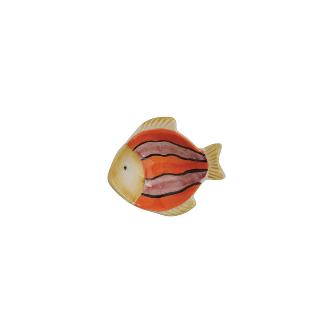 Hand-painted Stoneware Fish Dish