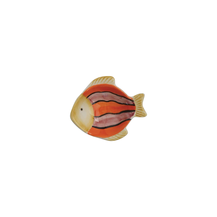Hand-painted Stoneware Fish Dish