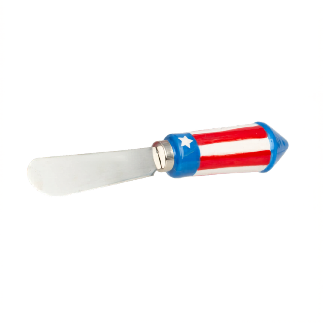 Patriotic Rockets Ceramic 14 oz Bowl & Spreader