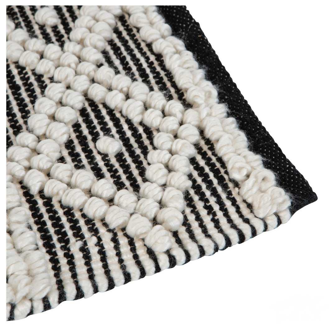 Madrid Natural and Black Bath Mat