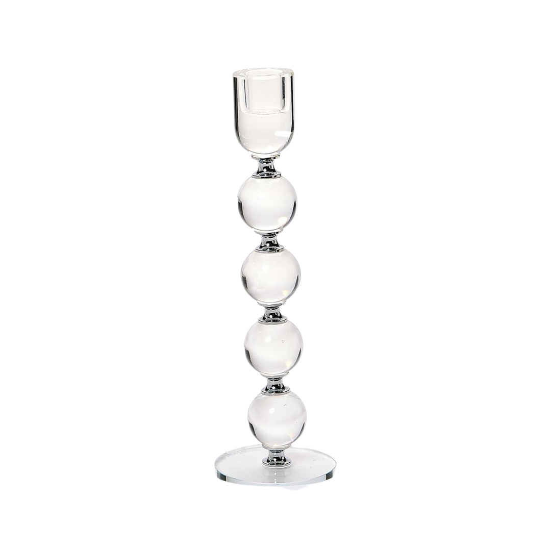 Bobbin Crystal Taper Candlestick Candleholder