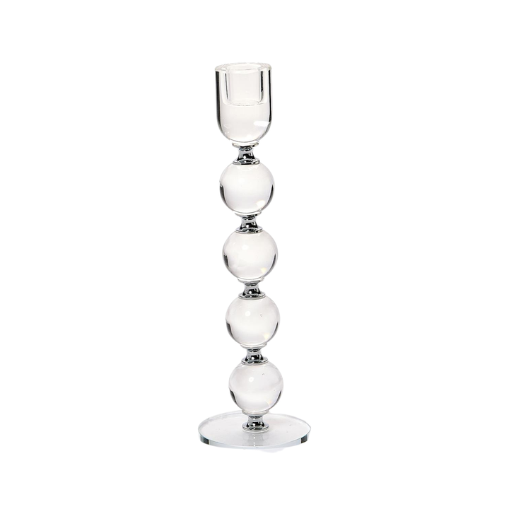 Bobbin Crystal Taper Candlestick Candleholder
