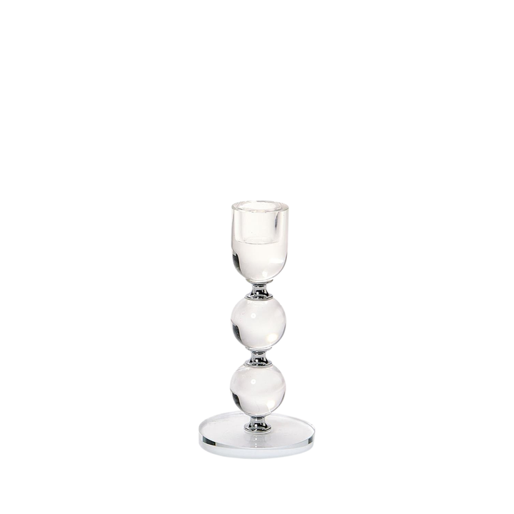 Bobbin Crystal Taper Candlestick Candleholder
