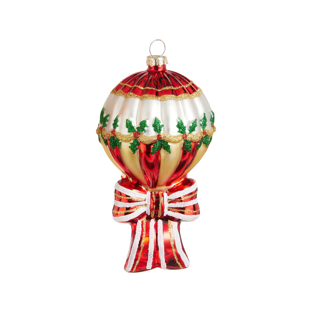Hot Air Balloon with Bow Ornament