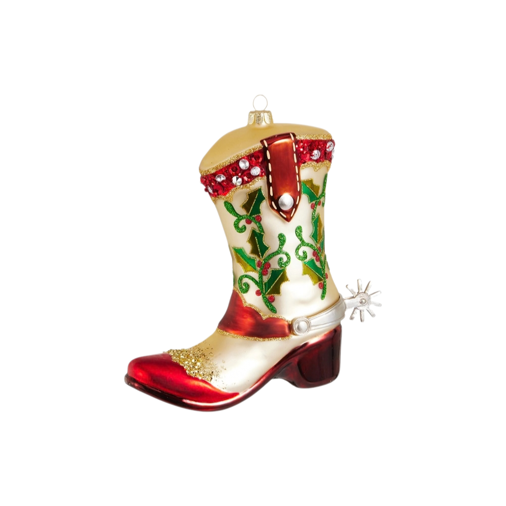 6.75" Cowgirl Boot Ornament