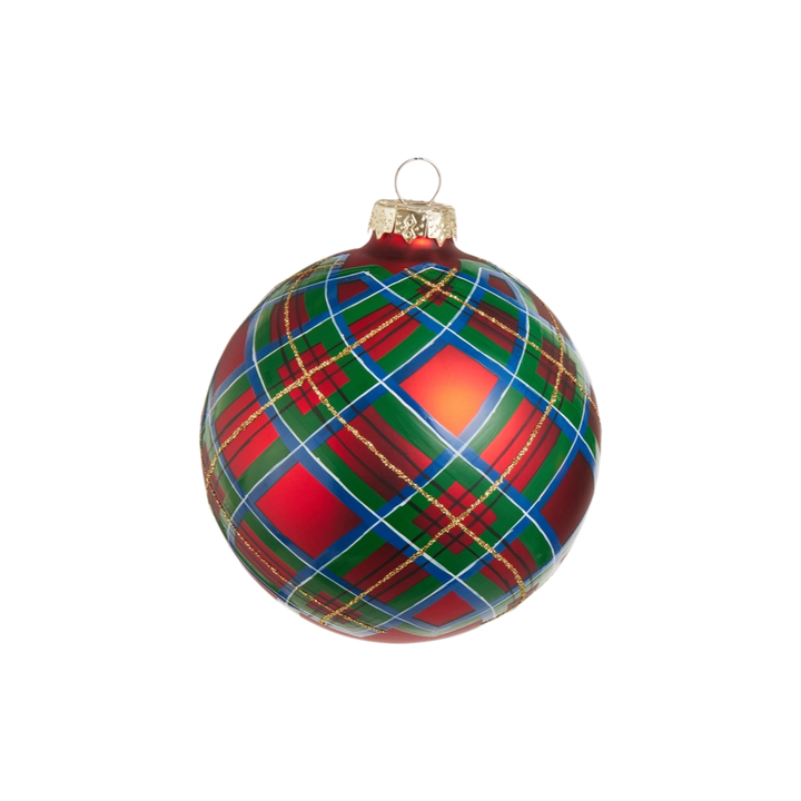 4" Plaid Ornament