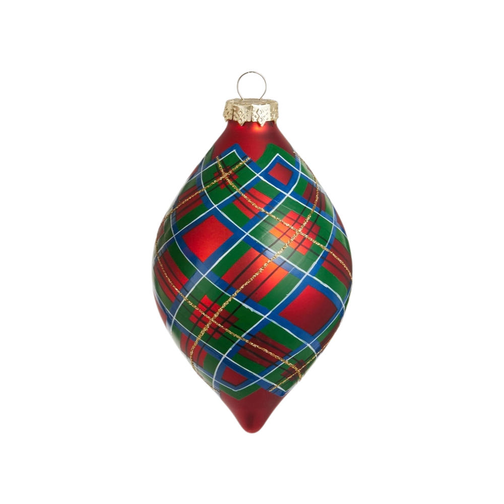 4" Plaid Ornament