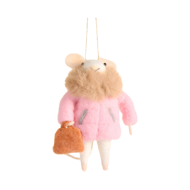 Fur Coat Mice Ornament