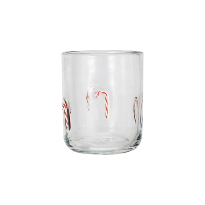 Drinking Glass with Embedded Holiday Icon Pattern