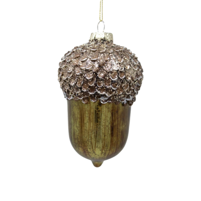 Kurt Adler Glass Antique Acorn Ornament