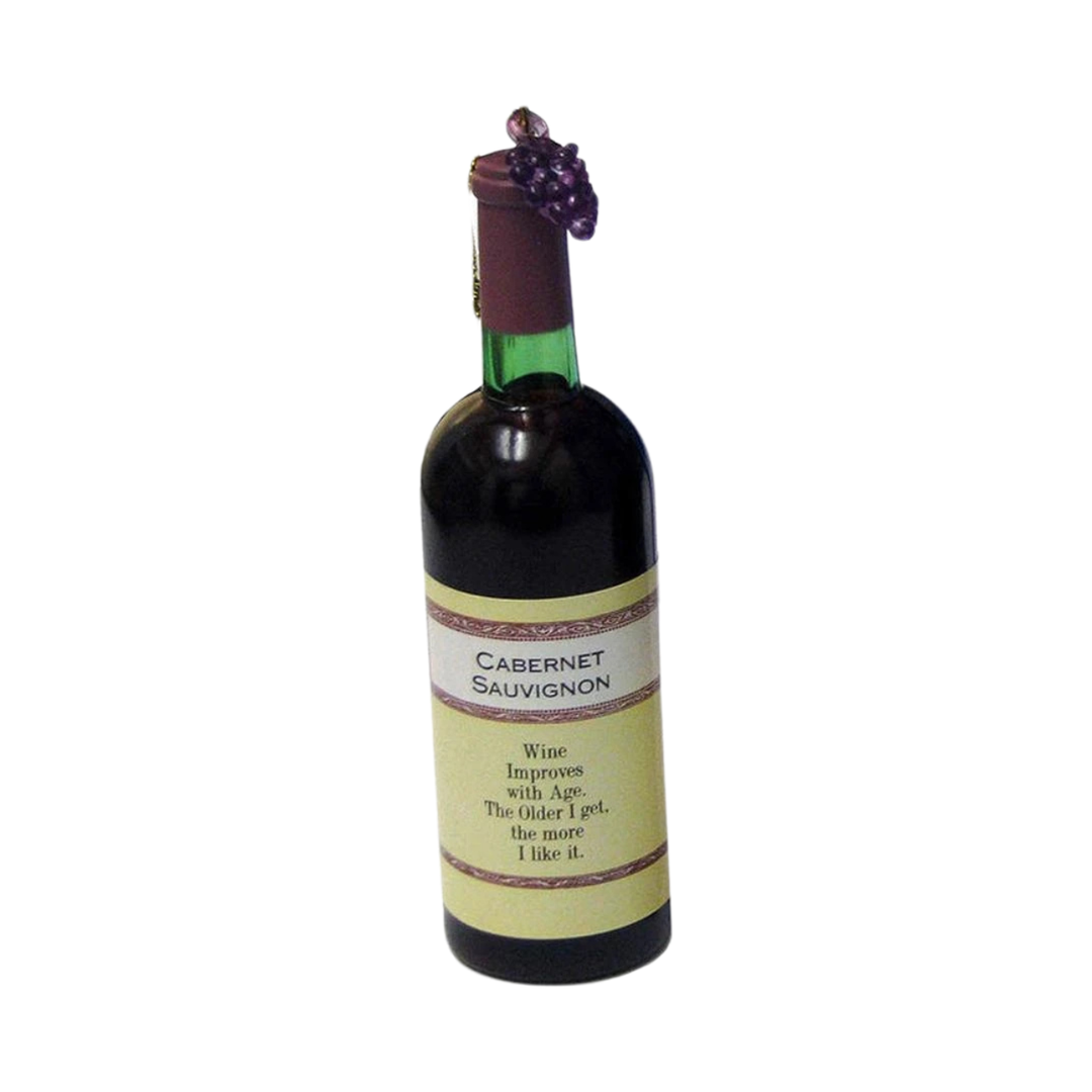 Kurt Adler Acrylic Wine Bottle Ornament