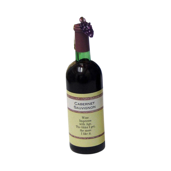 Kurt Adler Acrylic Wine Bottle Ornament