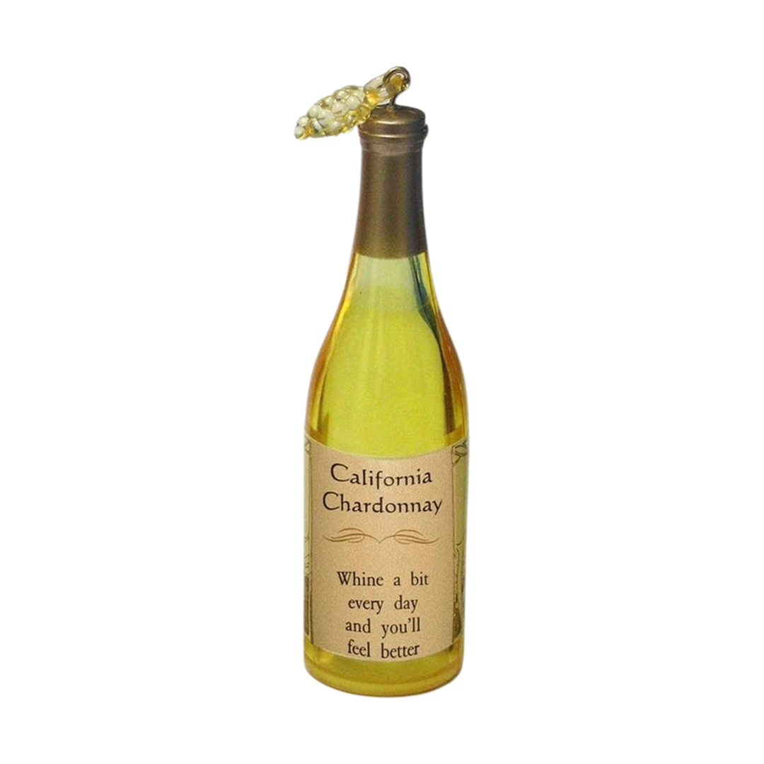 Kurt Adler Acrylic Wine Bottle Ornament