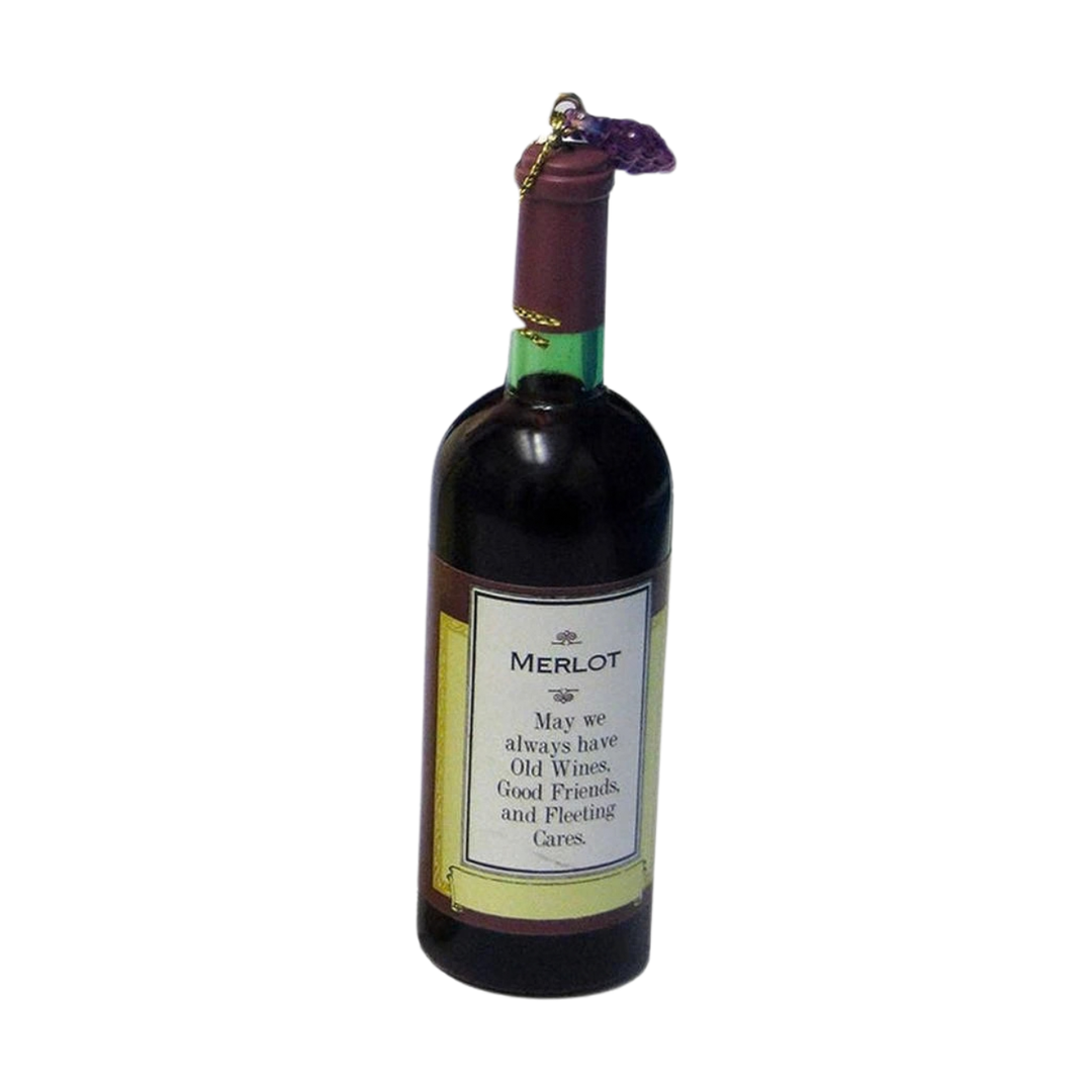 Kurt Adler Acrylic Wine Bottle Ornament