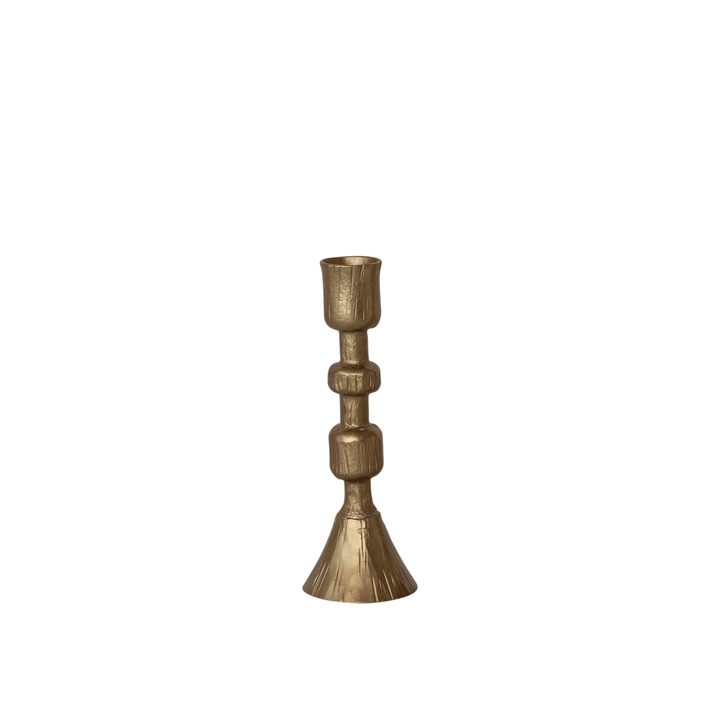 Gold Hand-Forged Iron Taper Holder