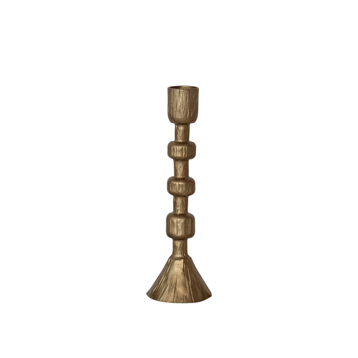 Gold Hand-Forged Iron Taper Holder
