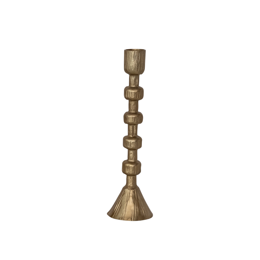 Gold Hand-Forged Iron Taper Holder