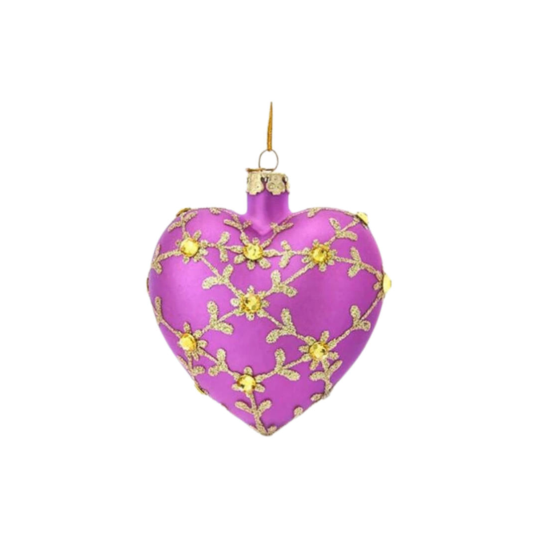 Kurt Adler Noble Gems™ Glass Heart Ornament