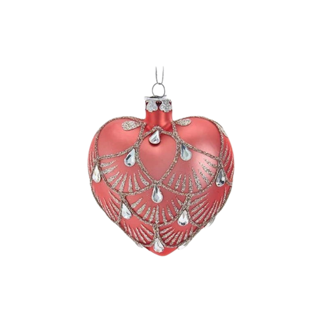 Kurt Adler Noble Gems™ Glass Heart Ornament