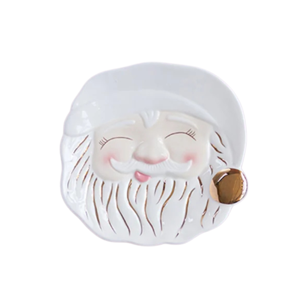 Glitterville Papa Noel Cookie Plate