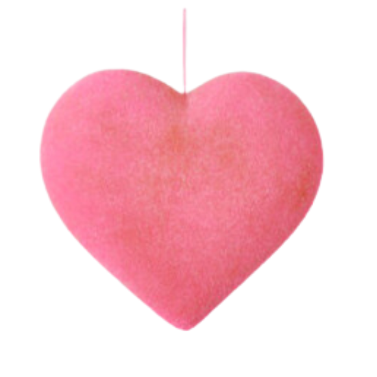 Hanging Flocked Heart