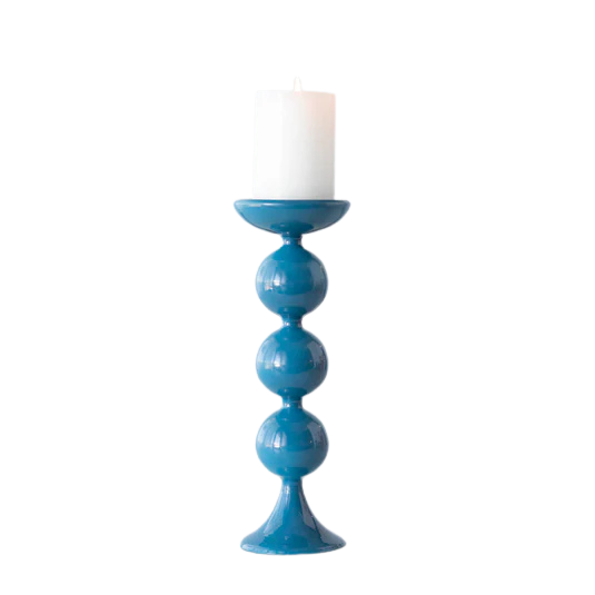 Glitterville Sugar Plum Pillar Candle Holder
