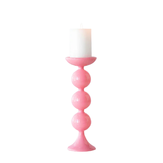 Glitterville Sugar Plum Pillar Candle Holder