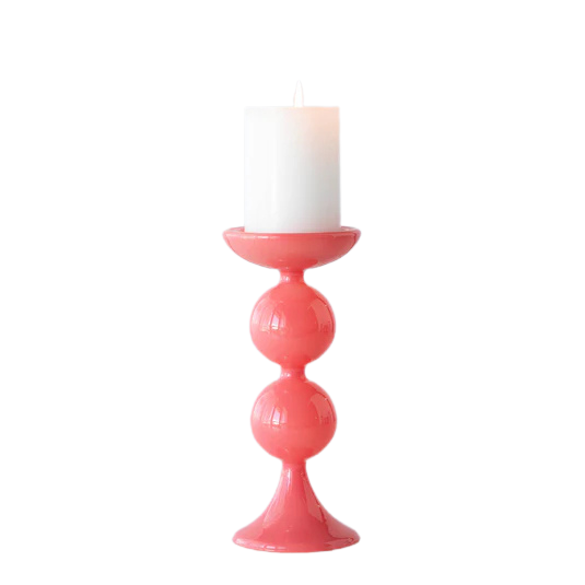 Glitterville Sugar Plum Pillar Candle Holder