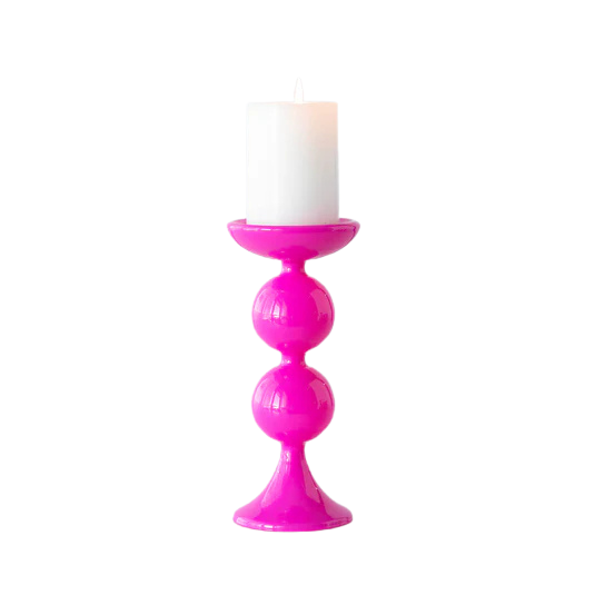 Glitterville Sugar Plum Pillar Candle Holder