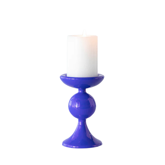 Glitterville Sugar Plum Pillar Candle Holder